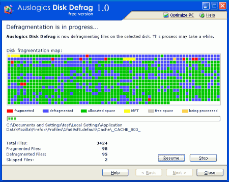 Auslogics Disk Defrag v.1.4.13.300