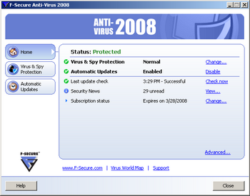 F-Secure Internet Security 2008 updated