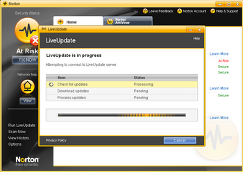 Norton Antivirus 2008 updating